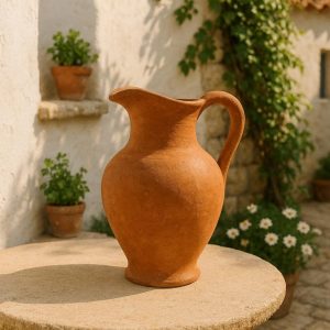 Terracotta Pitcher Vase - Mediterranean Cottage Charm